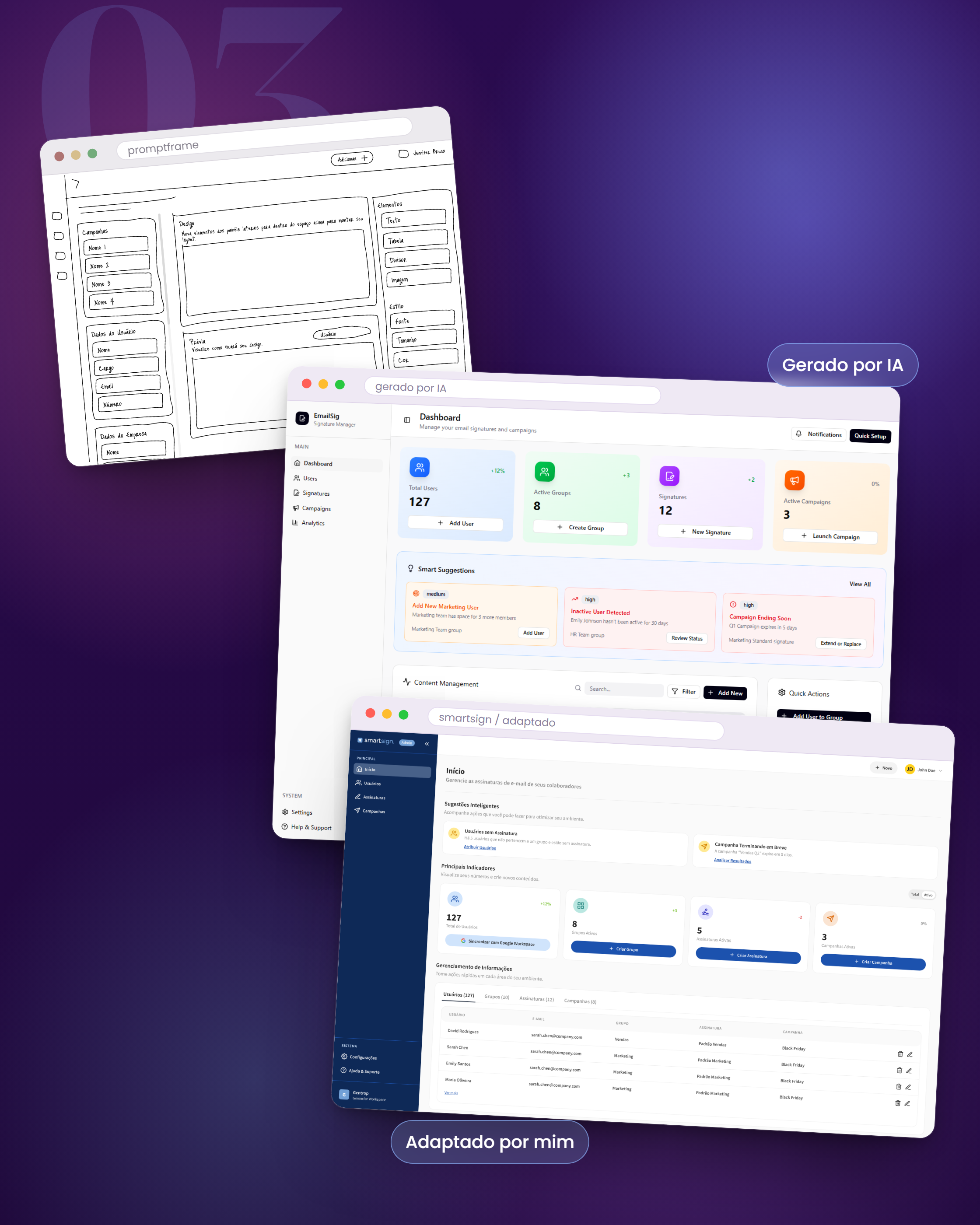 Artefato da etapa de Protótipo: promptframes e protótipo no Figma Make